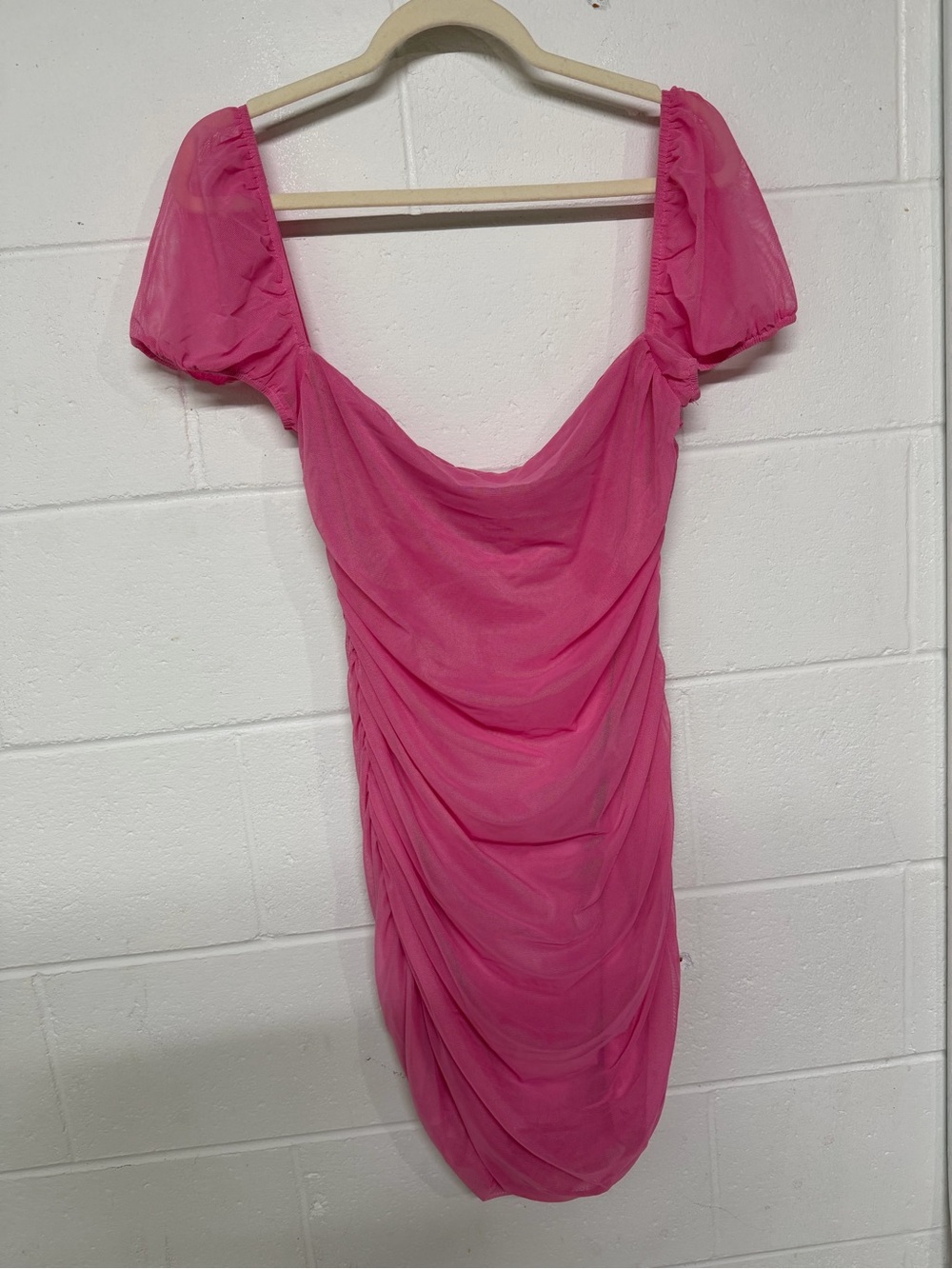 Princess Polly Hot Pink Ruched Mini Dress